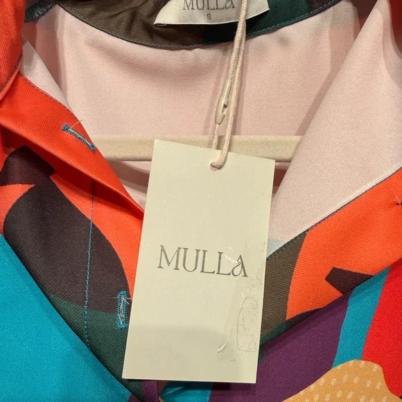 Mulla Multicolor short set Coral & Black Accent oversized small - Picture 9 of 9